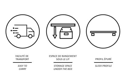 Lit plateforme smart. Fabriqué au Canada